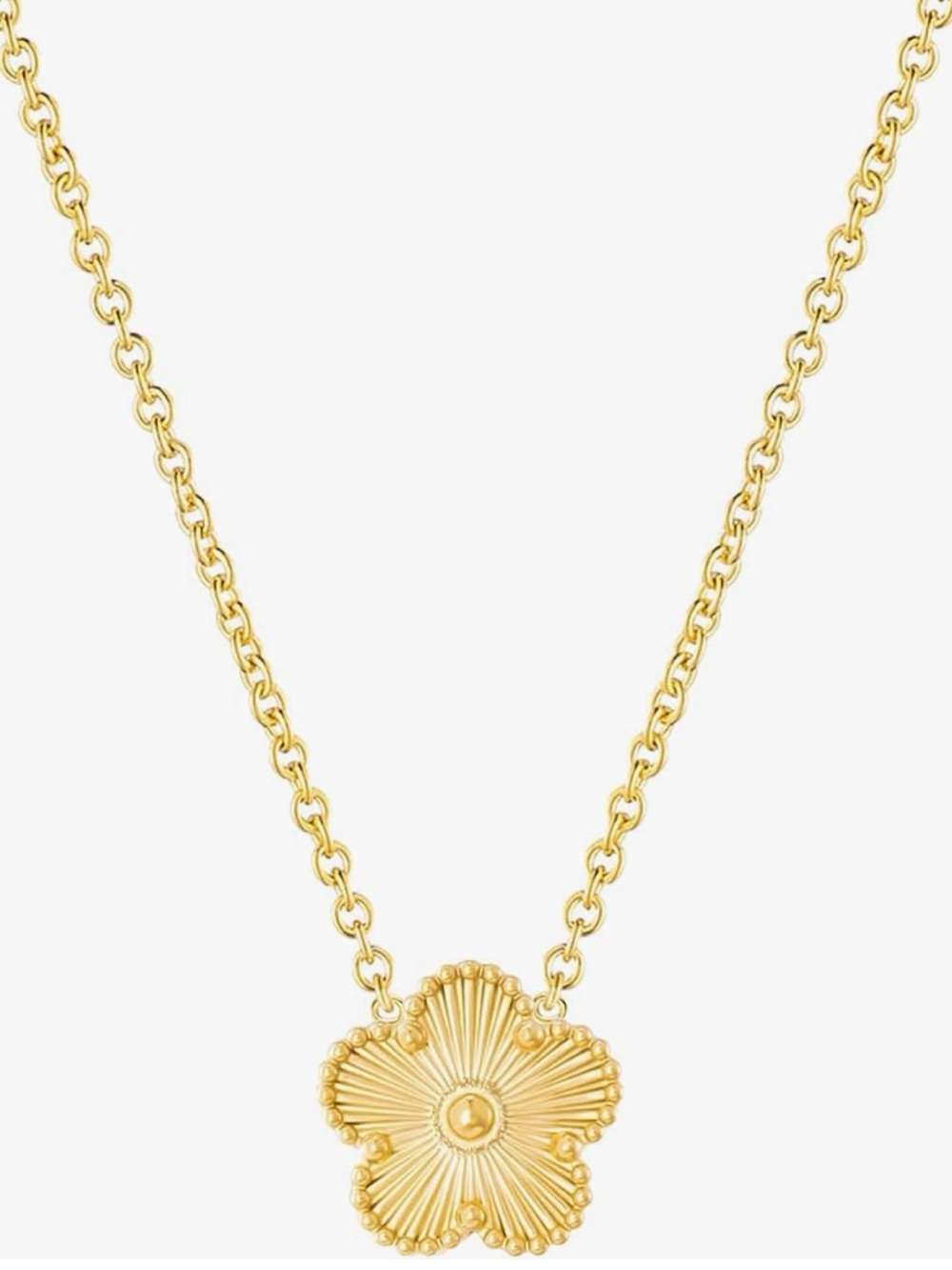 Gold Plated Clover Pendant Necklace - Women Jewelry